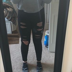 Black FashionNova ripped jeans